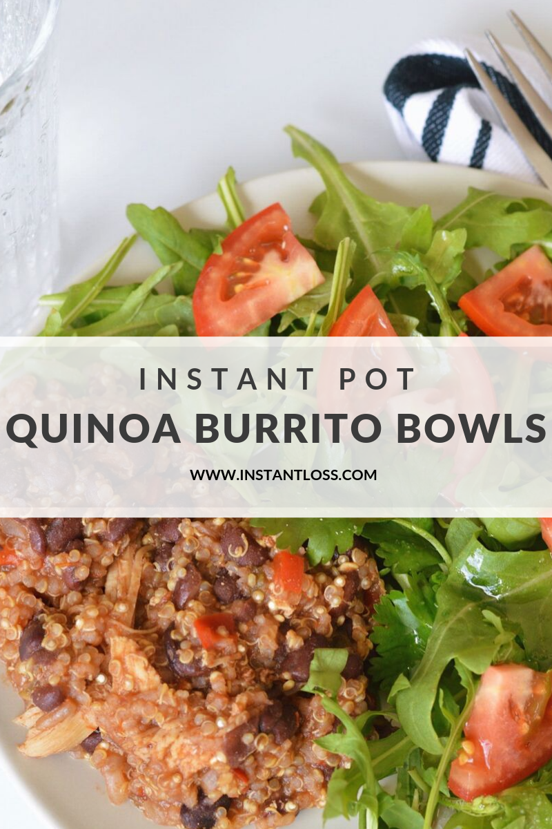 Instant Pot Chicken, Black Bean, and Quinoa Burrito Bowls Instant Loss Conveniently Cook